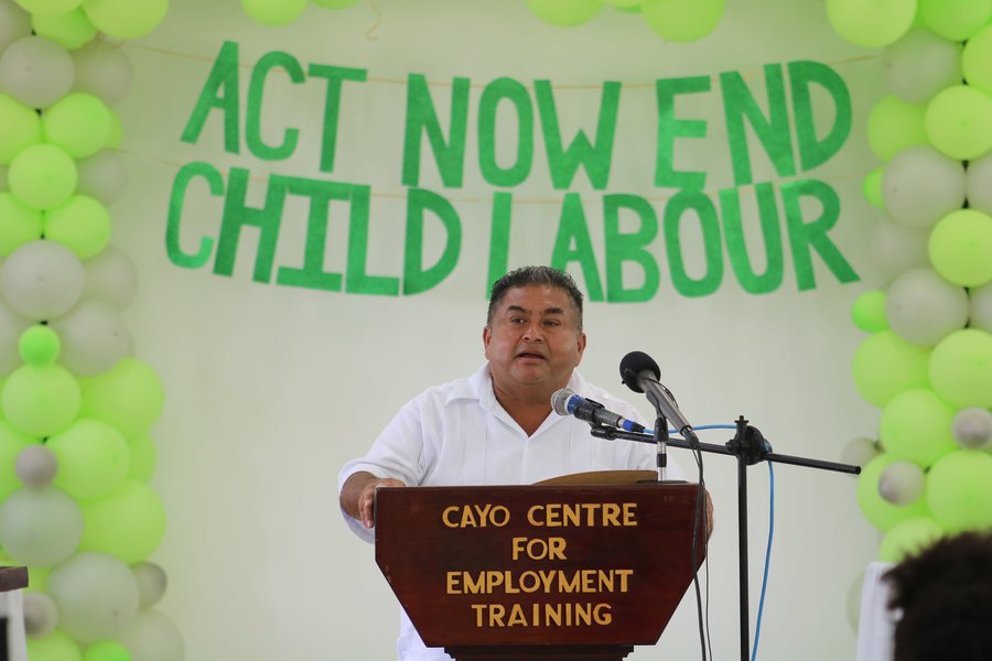 MINISTER DELIVERING LABOUR DAY SPEECH